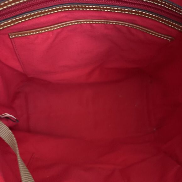 DOONEY & BOURKE Large Blue Nylon Leather Convertible Tote Satchel 90s Re… - Picture 11 of 13